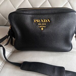 Prada Black Leather Crossbody Bag